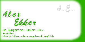 alex ekker business card